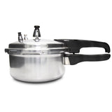 Olla de Presión Plateado y Negro 20.5x15cm De 2 Litros Apta para Inducción con Mango de Baquelita - OLLAS Y SARTENES | Bylmo