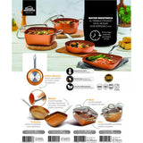 Sarten Cobre 24.5x6cm De 1.2 Litros Apta para Inducción con Mango de Acero Inoxidable - OLLAS Y SARTENES | Bylmo
