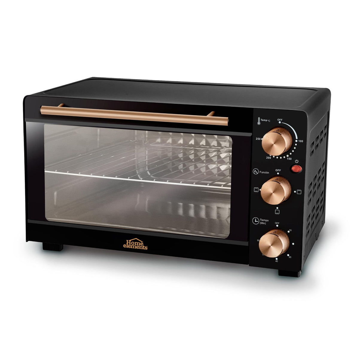 Horno Tostador Negro y Cobre 33x25cm de 21 Litros con Temporizador - HORNOS TOSTADORES | Bylmo