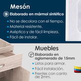 Cocina Ambar Austral 150x213cm Con Mesón Y Estufa Y Con Pozuelo Para Ubicar A La Izquierda O Derecha - COCINAS | Bylmo