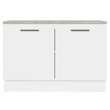 Mueble Inferior de Cocina Agata Blanco 120x84cm con Mesón sin Cajones y sin Estufa - MUEBLES INFERIORES DE COCINA | Bylmo