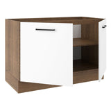 Mueble Inferior de Cocina Agata Marron y Blanco 120x81cm sin Mesón sin Estufa y sin Cajones - MUEBLES INFERIORES DE COCINA | Bylmo