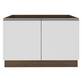 Mueble Inferior de Cocina Glamy Marron y Blanco 120x81cm sin Mesón y sin Estufa - MUEBLES INFERIORES DE COCINA | Bylmo