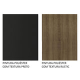 Combo Mueble y Panel de TV Londres Marron y Negro 160x141cm Para TV Hasta 55 Pulgadas con Ranuras para Cables - MUEBLES DE TV | Bylmo