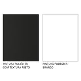 Combo Mueble y Panel de TV Reims Negro y Blanco 180x122cm Para TV Hasta 55 Pulgadas con Ranuras para Cables - MUEBLES DE TV | Bylmo