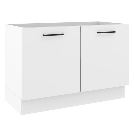 Mueble Inferior de Cocina Agata Blanco 120x81cm sin Mesón y sin Estufa con 3 Entrepaños - MUEBLES INFERIORES DE COCINA | Bylmo