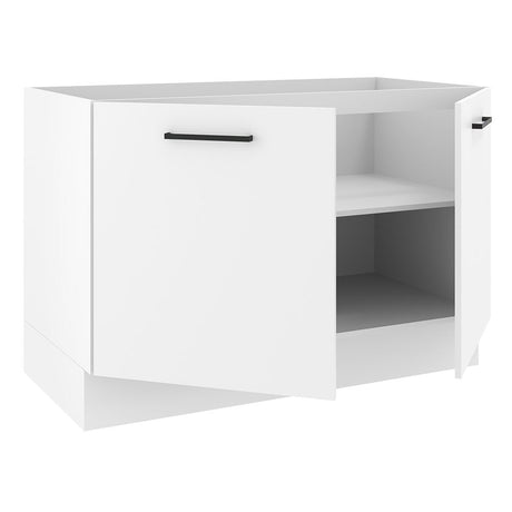Mueble Inferior de Cocina Agata Blanco 120x81cm sin Mesón y sin Estufa con 3 Entrepaños - MUEBLES INFERIORES DE COCINA | Bylmo