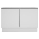 Mueble Inferior de Cocina Glamy Blanco 120x81cm sin Mesón y sin Estufa con 3 Entrepaños - MUEBLES INFERIORES DE COCINA | Bylmo