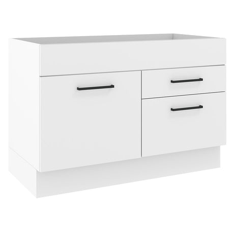 Mueble Inferior de Cocina Agata Blanco 120x81cm sin Mesón y sin Estufa con 2 Cajones - MUEBLES INFERIORES DE COCINA | Bylmo