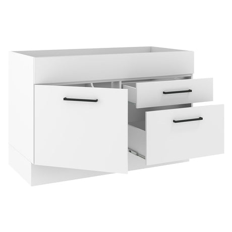 Mueble Inferior de Cocina Agata Blanco 120x81cm sin Mesón y sin Estufa con 2 Cajones - MUEBLES INFERIORES DE COCINA | Bylmo