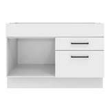 Mueble Inferior de Cocina Agata Blanco 120x81cm sin Mesón y sin Estufa con 2 Cajones - MUEBLES INFERIORES DE COCINA | Bylmo