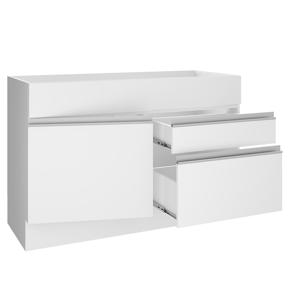 Mueble Inferior de Cocina Glamy Blanco 120x81cm sin Mesón y sin Estufa con Un Entrepaño - MUEBLES INFERIORES DE COCINA | Bylmo