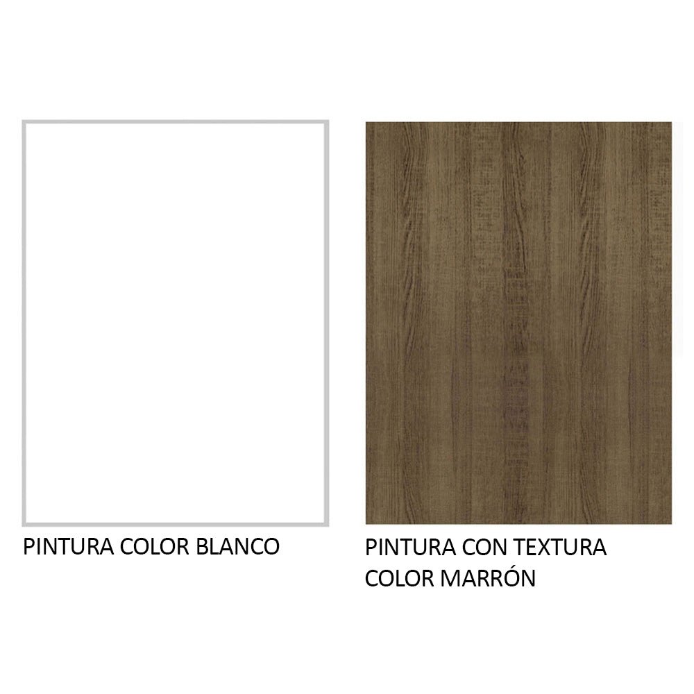 Mueble Inferior de Cocina Glamy Blanco y Marron 120x81cm sin Mesón y sin Estufa con 3 Cajones - MUEBLES INFERIORES DE COCINA | Bylmo