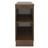 Mueble Inferior de Cocina Glamy Marron y Blanco 35x84cm con Mesón de Madera y sin Estufa con 2 Entrepaños - MUEBLES INFERIORES DE COCINA | Bylmo