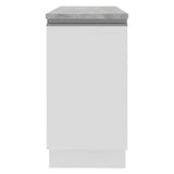 Mueble Inferior de Cocina Glamy Blanco 40x84cm con Mesón de Madera y sin Estufa con 2 Entrepaños - MUEBLES INFERIORES DE COCINA | Bylmo