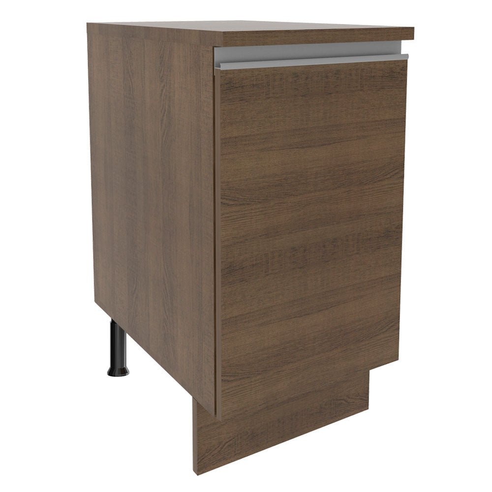 Mueble Inferior de Cocina Glamy Marron 40x84cm con Mesón de Madera y sin Estufa con 2 Entrepaños - MUEBLES INFERIORES DE COCINA | Bylmo