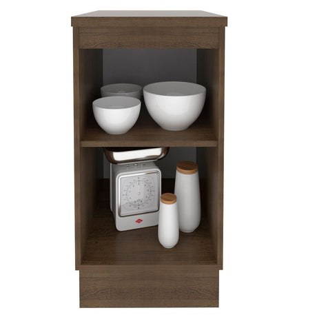 Mueble Inferior de Cocina Glamy Marron 40x84cm con Mesón de Madera y sin Estufa con 2 Entrepaños - MUEBLES INFERIORES DE COCINA | Bylmo