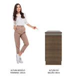 Mueble Inferior de Cocina Glamy Marron 40x84cm con Mesón de Madera y sin Estufa con 2 Entrepaños - MUEBLES INFERIORES DE COCINA | Bylmo