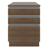 Mueble Inferior de Cocina Glamy Marron 60x84cm con Mesón de Madera y sin Estufa con 3 Cajones - MUEBLES INFERIORES DE COCINA | Bylmo