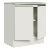 Mueble Inferior de Cocina Glamy Blanco 70x84cm con Mesón de Madera y sin Estufa - MUEBLES INFERIORES DE COCINA | Bylmo