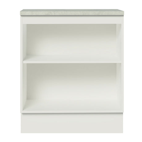 Mueble Inferior de Cocina Glamy Blanco 70x84cm con Mesón de Madera y sin Estufa - MUEBLES INFERIORES DE COCINA | Bylmo