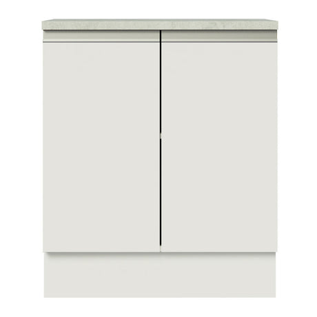Mueble Inferior de Cocina Glamy Blanco 70x84cm con Mesón de Madera y sin Estufa - MUEBLES INFERIORES DE COCINA | Bylmo