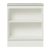Mueble Inferior de Cocina Glamy Blanco 70x84cm con Mesón de Madera y sin Estufa con 2 Entrepaños - MUEBLES INFERIORES DE COCINA | Bylmo