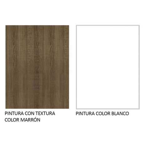 Mueble Inferior de Cocina Glamy Marron y Blanco 80x84cm con Mesón de Madera y sin Estufa con 2 Entrepaños - MUEBLES INFERIORES DE COCINA | Bylmo