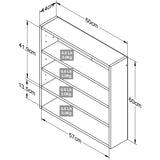 Gabinete de Baño Cuadrado Arena 60x60cm con Espejo y Tres Entrepaños - GABINETES DE BANHO | Bylmo