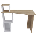 Escritorio Arena y Blanco 100x95cm con Organizador de Libros - ESCRITORIOS | Bylmo