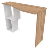 Escritorio Amaretto y Blanco 100x74cm con Organizador de Libros - ESCRITORIOS | Bylmo