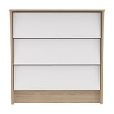 Cómoda Arena y Blanco 76x79cm con Tres Cajones - CAJONERAS Y COMODAS | Bylmo