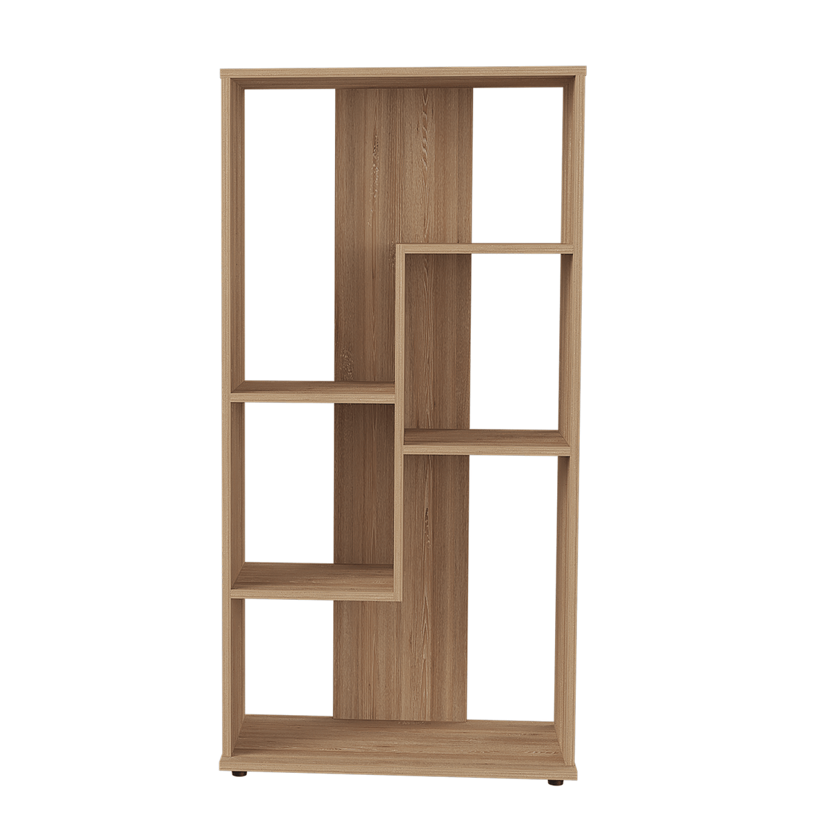 Biblioteca con Forma Irregular Amaretto 60x120cm con Cinco Entrepaños - BIBLIOTECAS Y ESTANTERIAS | Bylmo