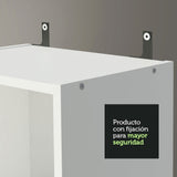 Estantería Blanco 37x204cm con Seis Compartimientos - BIBLIOTECAS Y ESTANTERIAS | Bylmo