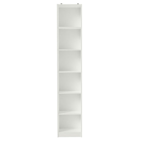Estantería Blanco 37x204cm con Seis Compartimientos - BIBLIOTECAS Y ESTANTERIAS | Bylmo