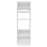 Módulo Para Microondas Glamy Blanco y Marron 70x225cm con Tres Puertas - ALACENAS Y MUEBLES MICROONDAS | Bylmo