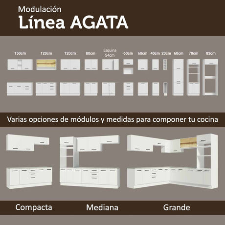 Mueble Microondas Agata Blanco 60x225cm con Tres Cajones y con Patas - ALACENAS Y MUEBLES MICROONDAS | Bylmo