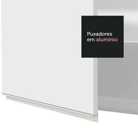 Mueble Microondas Glamy Blanco 60x225cm con Tres Cajones y con Patas - ALACENAS Y MUEBLES MICROONDAS | Bylmo