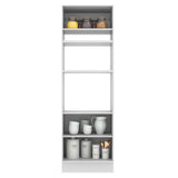 Mueble Microondas Agata Blanco 70x225cm sin Cajones y con Patas - ALACENAS Y MUEBLES MICROONDAS | Bylmo