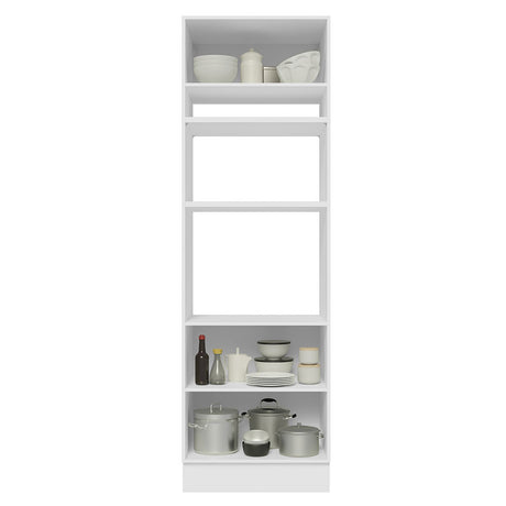 Mueble Microondas Glamy Blanco 70x225cm sin Cajones y con Patas - ALACENAS Y MUEBLES MICROONDAS | Bylmo