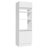 Mueble Microondas Glamy Blanco 70x225cm sin Cajones y con Patas - ALACENAS Y MUEBLES MICROONDAS | Bylmo
