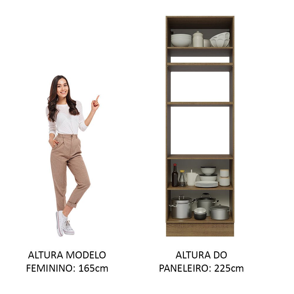 Mueble Microondas Glamy Marron 70x225cm sin Cajones y con Patas - ALACENAS Y MUEBLES MICROONDAS | Bylmo