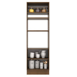 Mueble Microondas Agata Marron y Blanco 70x225cm sin Cajones y con Patas - ALACENAS Y MUEBLES MICROONDAS | Bylmo