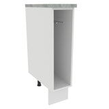 Mueble Auxiliar de Cocina Glamy Blanco 20x84cm con Patas y Mesón de Madera - BARRAS Y MUEBLES AUXILIARES | Bylmo
