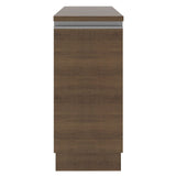 Mueble Inferior de Cocina Glamy Marron 35x84cm con Mesón de Madera sin Estufa y sin Cajones - MUEBLES INFERIORES DE COCINA | Bylmo