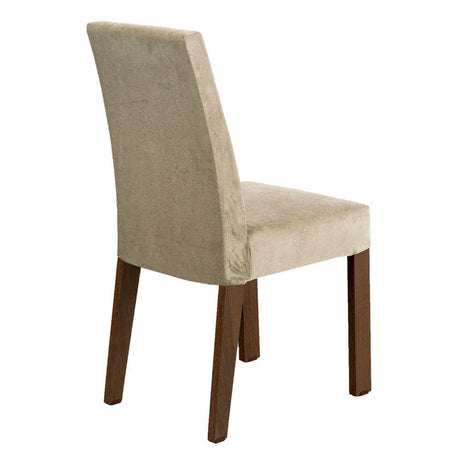 Kit x 2 Sillas Comedor Marron y Beige 45x94cm con Espaldar y de Asiento Cuadrado - SILLAS Y BUTACOS | Bylmo