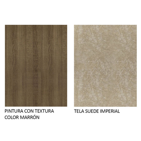 Kit x 2 Sillas Comedor Marron y Beige 45x94cm con Espaldar y de Asiento Cuadrado - SILLAS Y BUTACOS | Bylmo