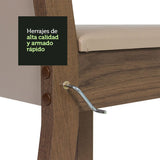 Kit x 6 Sillas Comedor Marron y Crema 40x98cm con Espaldar y de Asiento Cuadrado - SILLAS Y BUTACOS | Bylmo