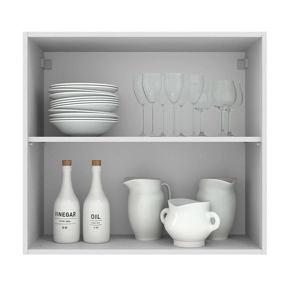 Mueble Superior de Cocina Agata Blanco 70x66cm con Dos Entrepaños y Dos Puertas - MUEBLES SUPERIORES DE COCINA | Bylmo