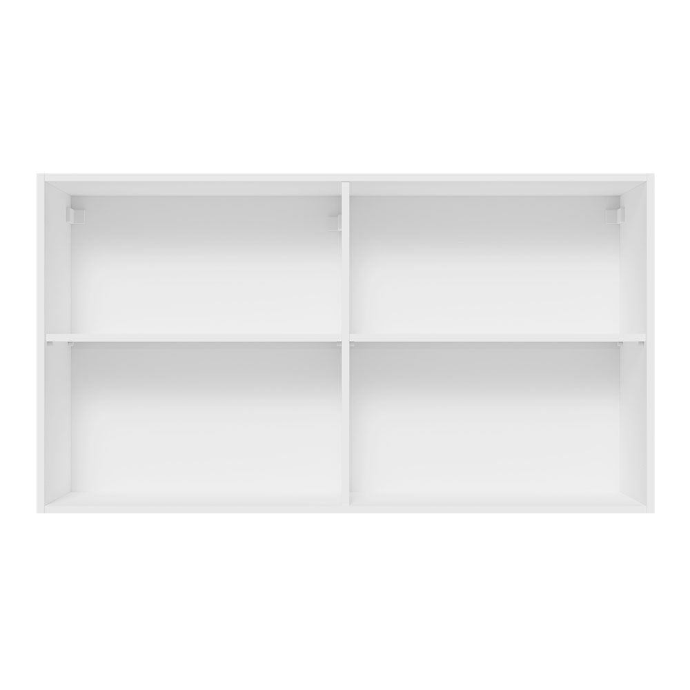 Gabinete de Cocina Glamy Blanco 120x66cm Flotante con Dos Puertas y Vidrios Reflectantes - ALACENAS Y MUEBLES MICROONDAS | Bylmo